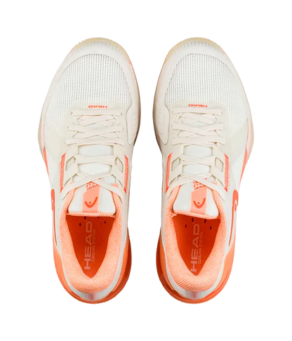 Padel Shoes Head Sprint Pro 4.0 Mujer Chalk White/Coral 2025
