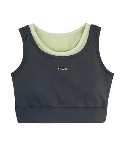 Sujetador Deportivo NOX Pro Gris/Verde