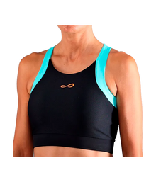 Top Endless Crop Negro/Aqua 2025