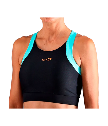 Top Endless Crop Negro/Aqua 2025