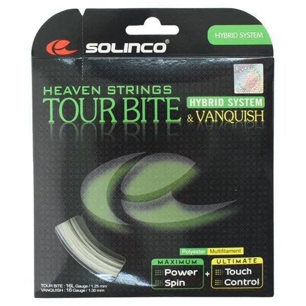 Tour Bite 16L/ Vanquish 16g Hybrid Tennis StringTienda Tennis