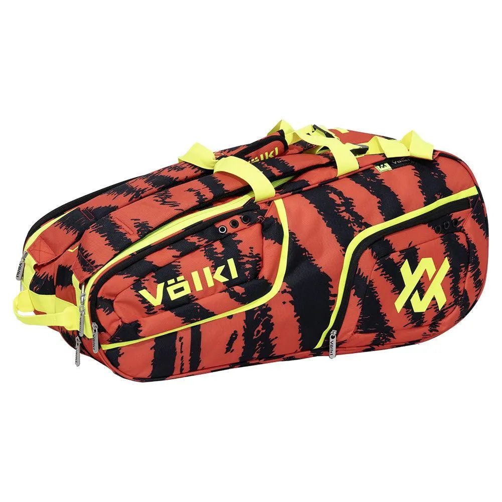 Tour Zebra 6 Pack Tennis Bag Lava Red and BlackTienda Tennis