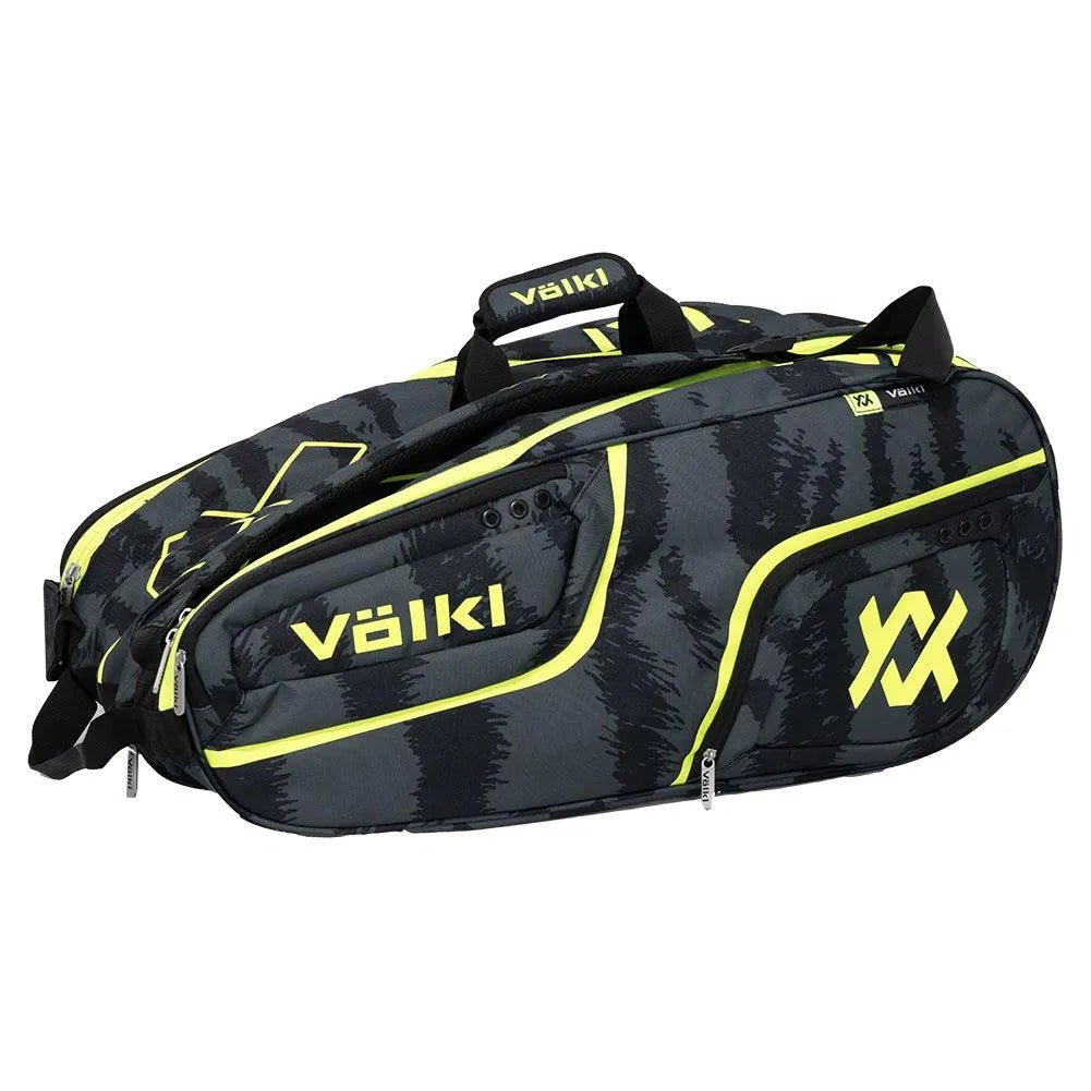 Tour Zebra Mega 12 Pack Tennis Bag Black and Neon YellowTienda Tennis