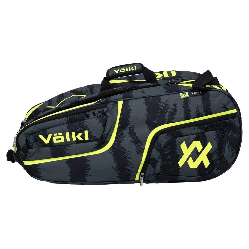 Tour Zebra Mega 12 Pack Tennis Bag Black and Neon YellowTienda Tennis
