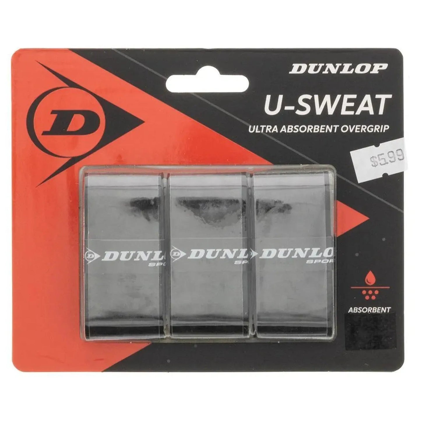 U Sweat 3 Pack Tennis Overgrip BlackTienda Tennis