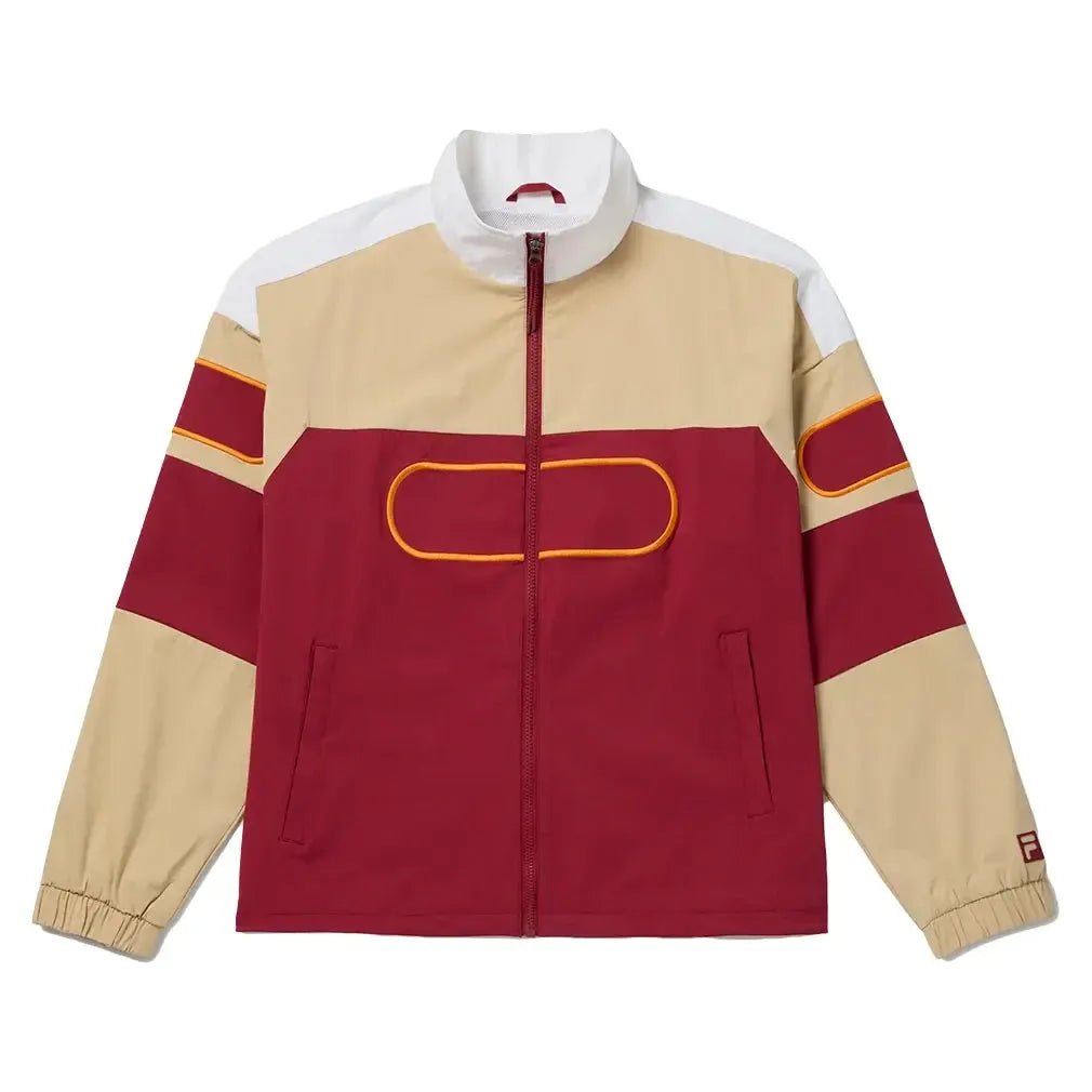 Unisex Center Court Ace Podium Tennis Jacket Tibetan Red and Irish CreamTienda Tennis