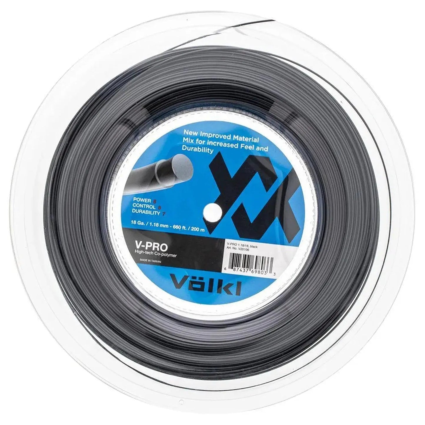 V - Pro Tennis String Reel BlackTienda Tennis