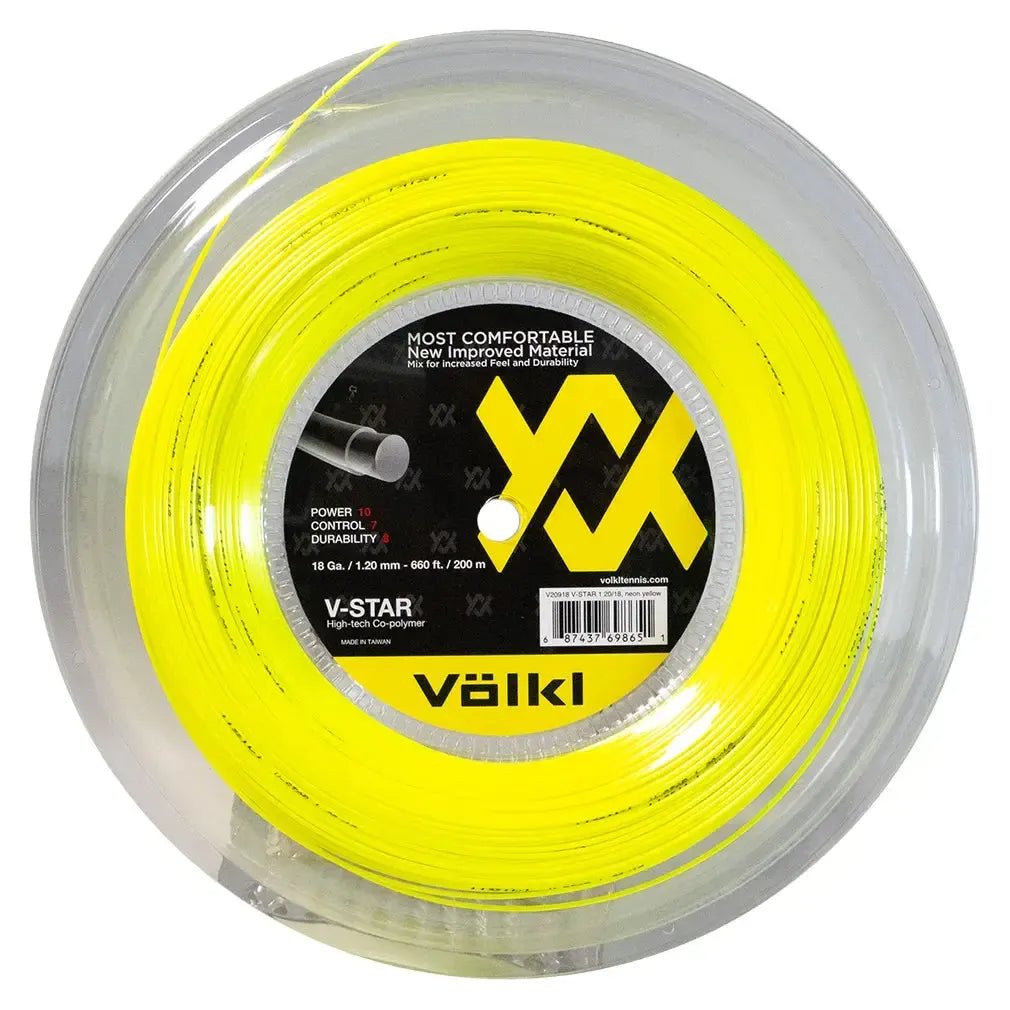 V - Star Tennis String Reel Neon YellowTienda Tennis