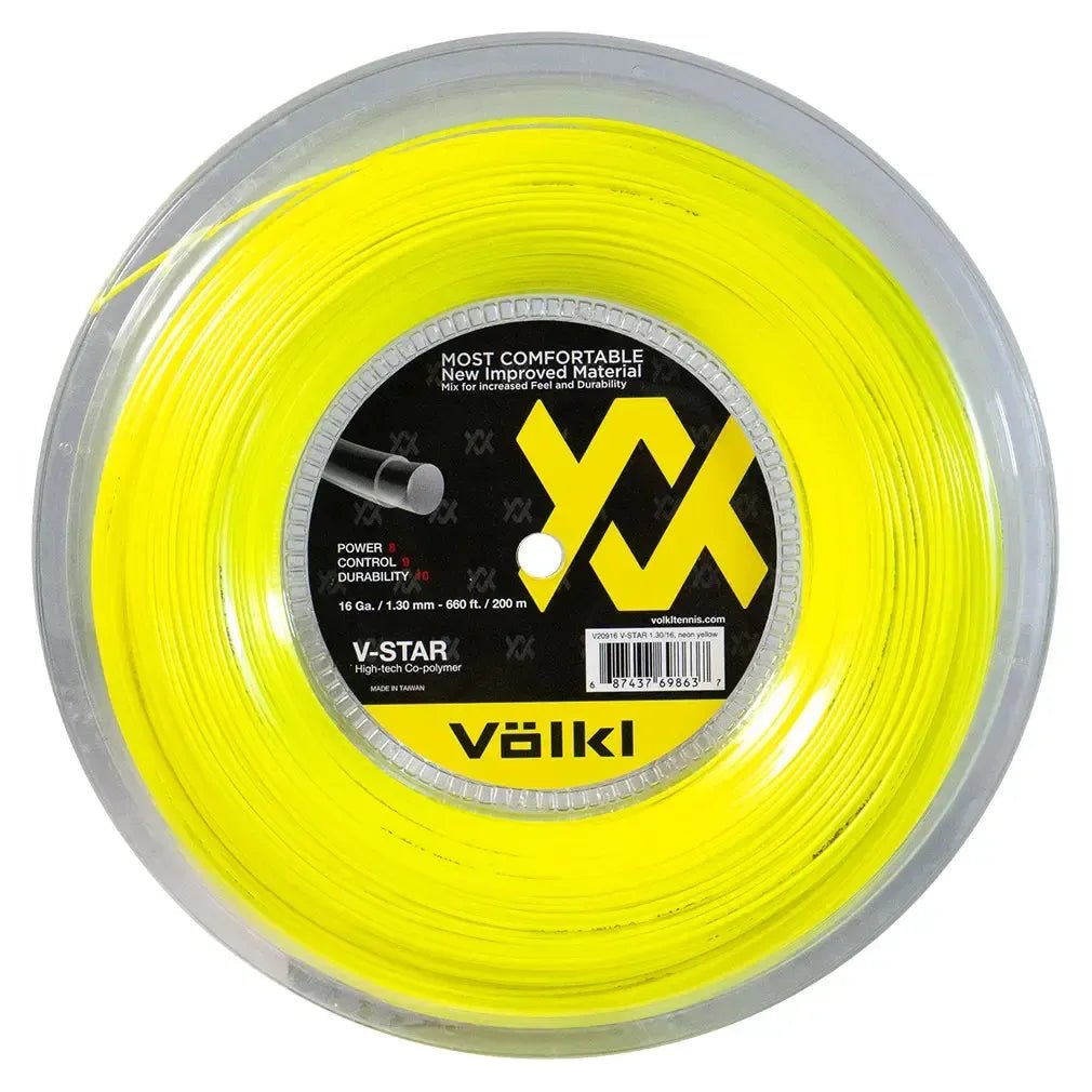 V - Star Tennis String Reel Neon YellowTienda Tennis