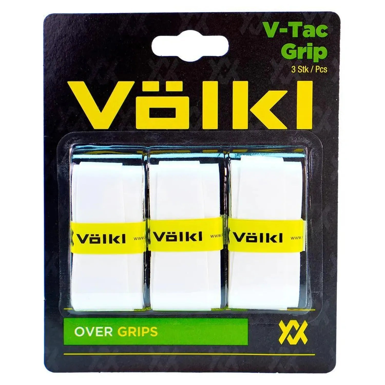 V - Tac 3 Pack White Tennis OvergripTienda Tennis