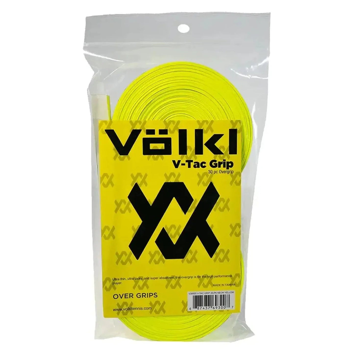 V - Tac 30 Pack Neon Yellow Tennis OvergripTienda Tennis