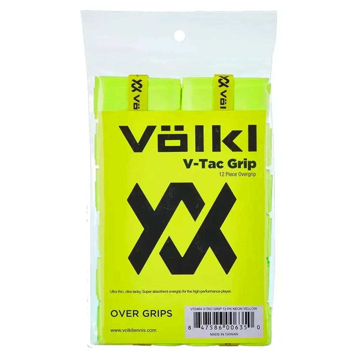 V - Tac Tennis Overgrip 12 Pack Neon YellowTienda Tennis