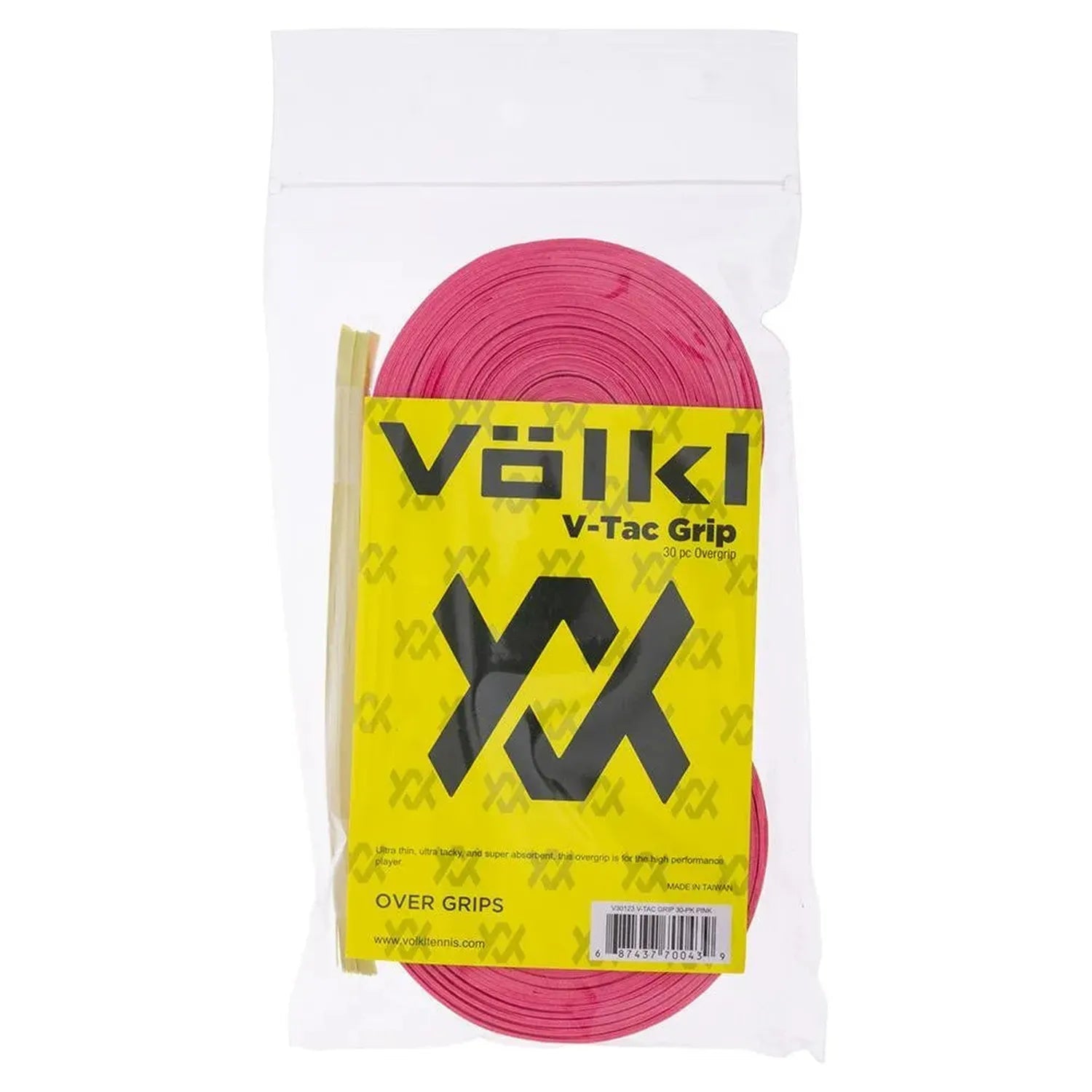 V - Tac Tennis Overgrip 30 Pack PinkTienda Tennis