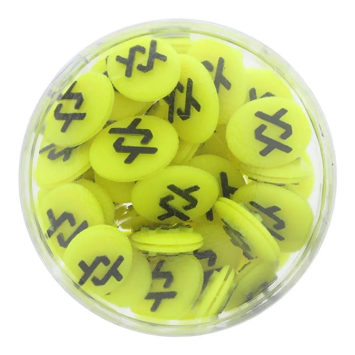 Vibrastops Tennis Dampeners 48 Piece Neon Yellow and BlackTienda Tennis