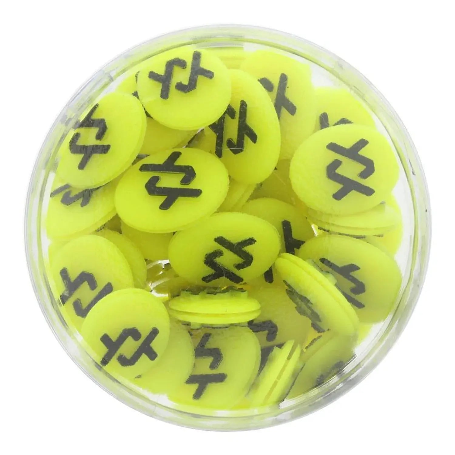 Vibrastops Tennis Dampeners 48 Piece Neon Yellow and BlackTienda Tennis