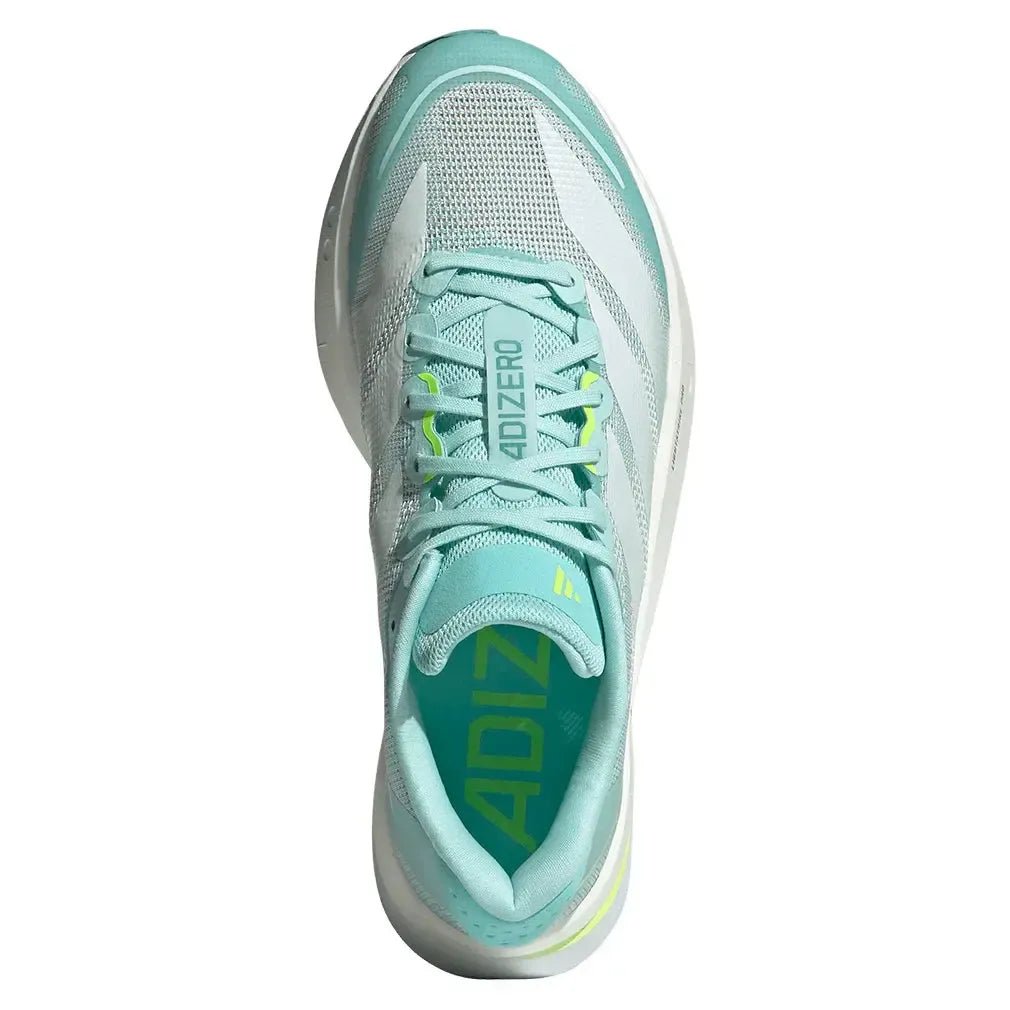Women's Adizero Boston 13 Running Shoes Semi Flash Aqua and Zero MetallicTienda Tennis