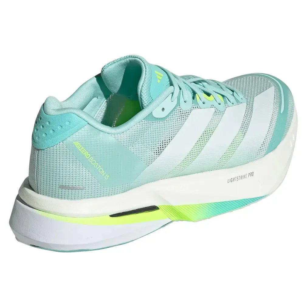 Women's Adizero Boston 13 Running Shoes Semi Flash Aqua and Zero MetallicTienda Tennis