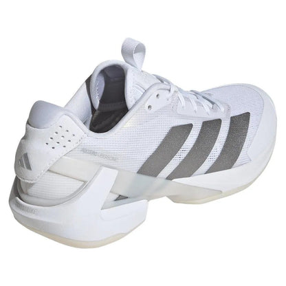 Women's Adizero Ubersonic 5 Tennis Shoes White and Silver MetallicTienda Tennis