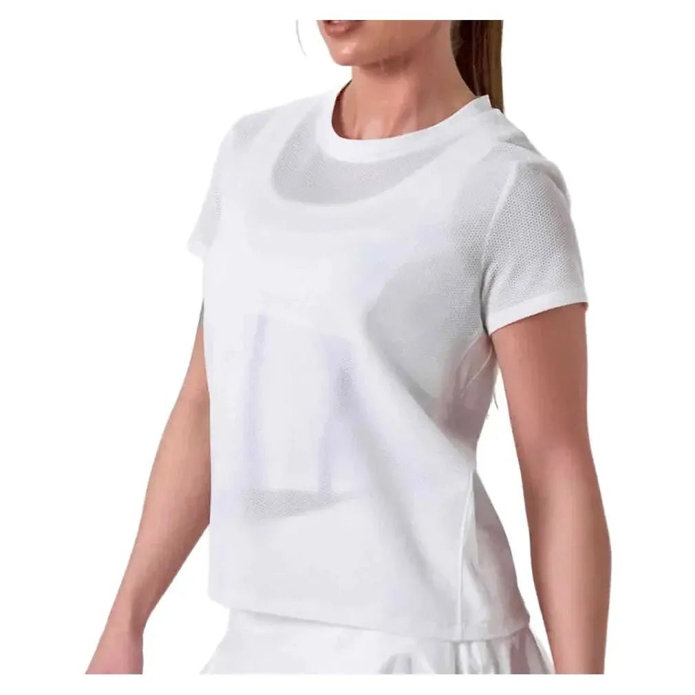 Women's Baila Short Sleeve Tennis Top WhiteTienda Tennis