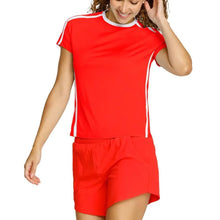 Womens Baseline Shortsleeve Pickleball Top FlamencoTienda Tennis