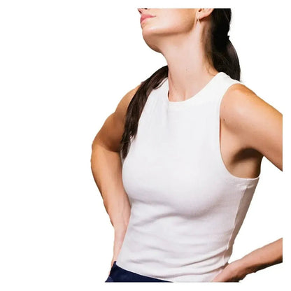 Women's Classic Crew Neck Tennis Tank WhiteTienda Tennis