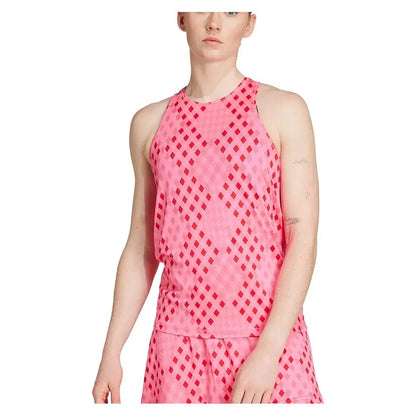 Women's Club Graphic Tennis Tank Lucid Pink and Better ScarletTienda Tennis