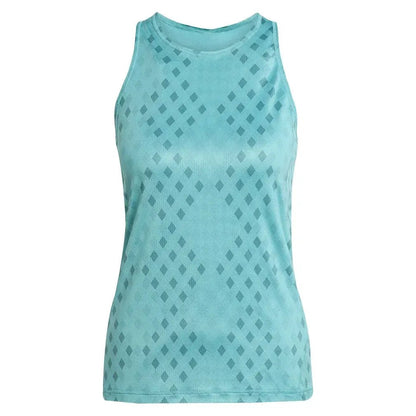 Women's Club Graphic Tennis Tank Powder Teal and Preloved TealTienda Tennis