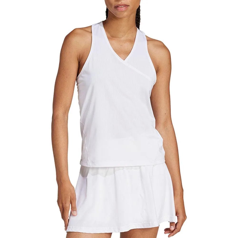Women's Club V - Neck Tennis Tank WhiteTienda Tennis