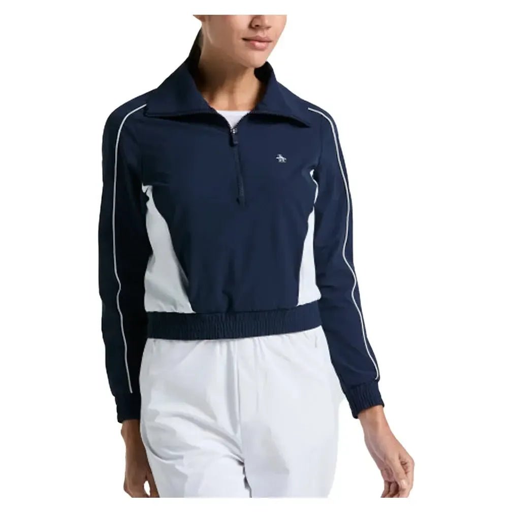 Women's Color Block 1/4 Zip Tennis Top Black IrisTienda Tennis