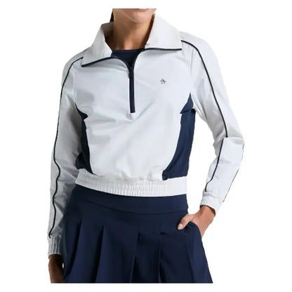 Women's Color Block 1/4 Zip Tennis Top Bright WhiteTienda Tennis