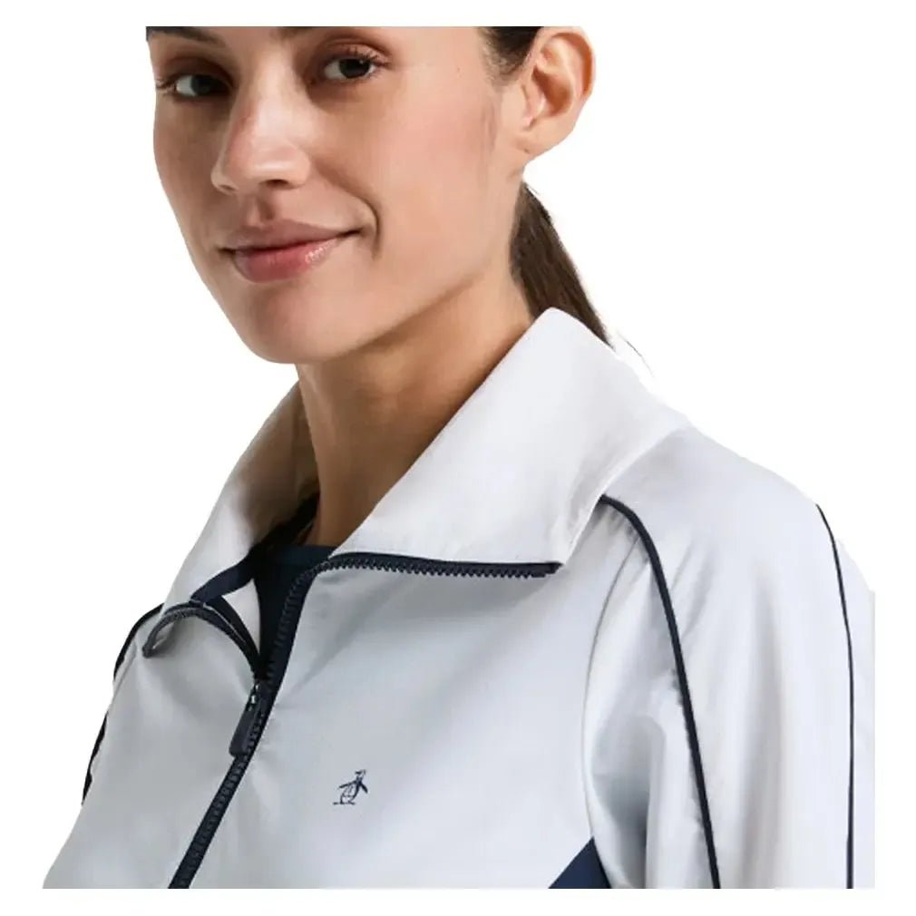Women's Color Block 1/4 Zip Tennis Top Bright WhiteTienda Tennis