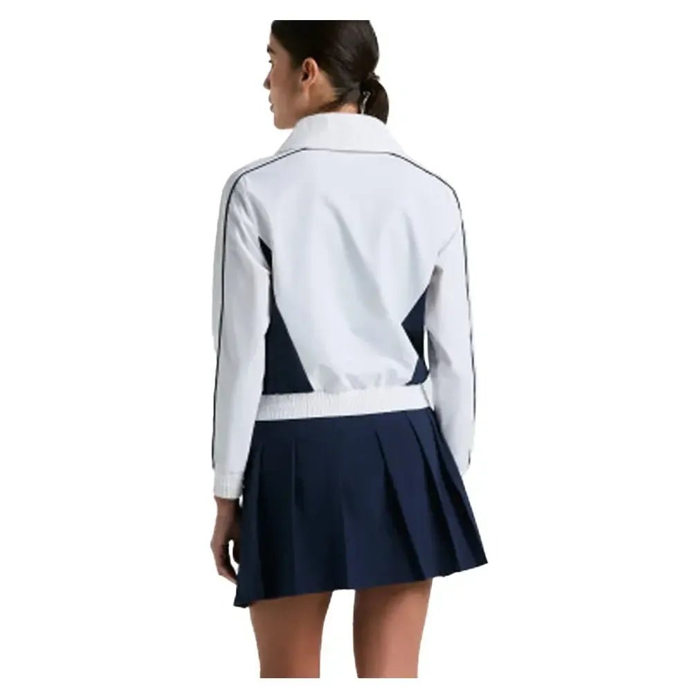 Women's Color Block 1/4 Zip Tennis Top Bright WhiteTienda Tennis