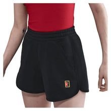 Women's Court Heritage Mid - Rise Fleece Tennis Shorts BlackTienda Tennis