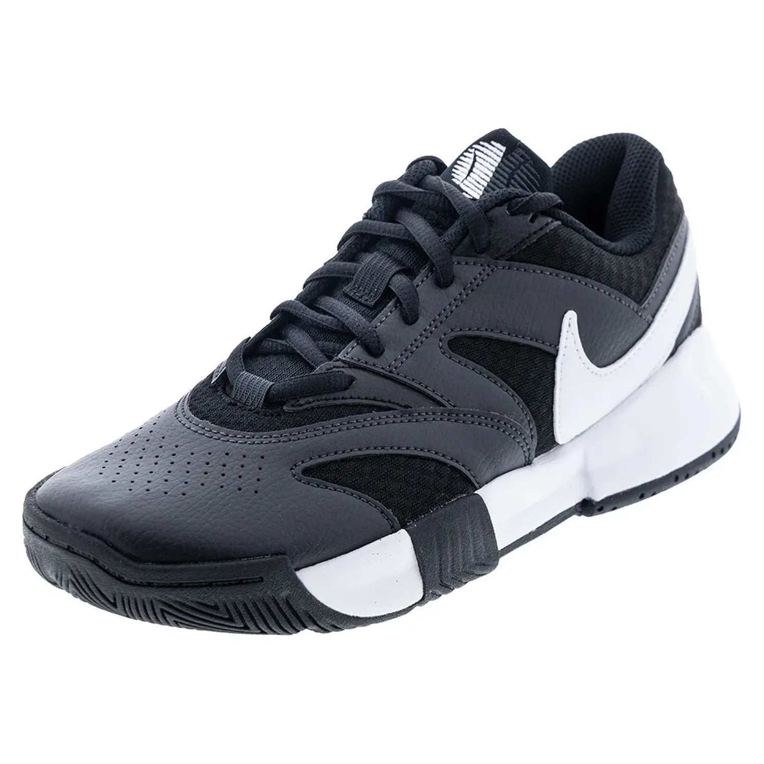 Women's Court Lite 4 Tennis Shoes Black and WhiteTienda Tennis
