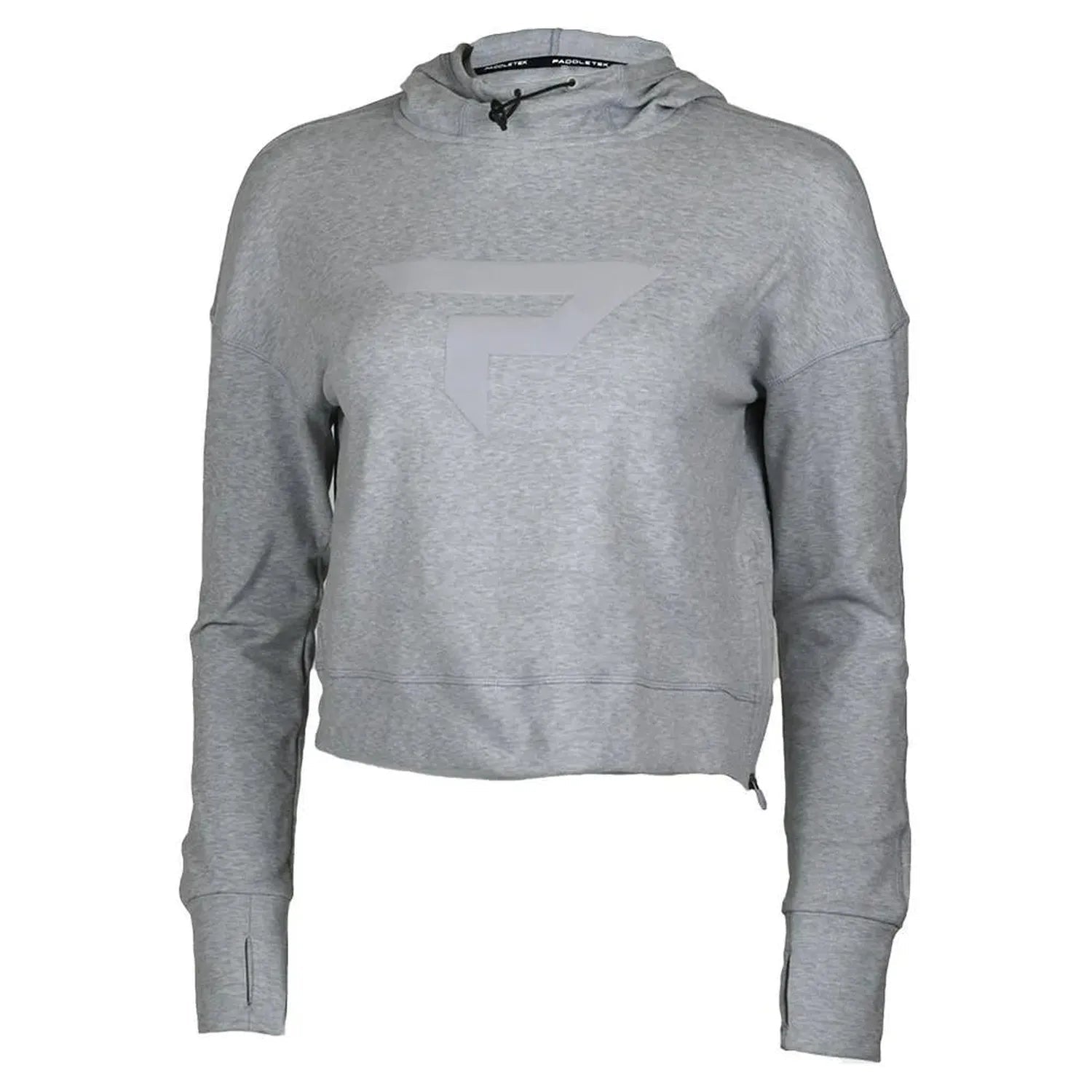 Womens Cropped Fleece Hoodie Glacier GrayTienda Tennis