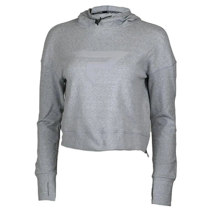Womens Cropped Fleece Hoodie Glacier GrayTienda Tennis