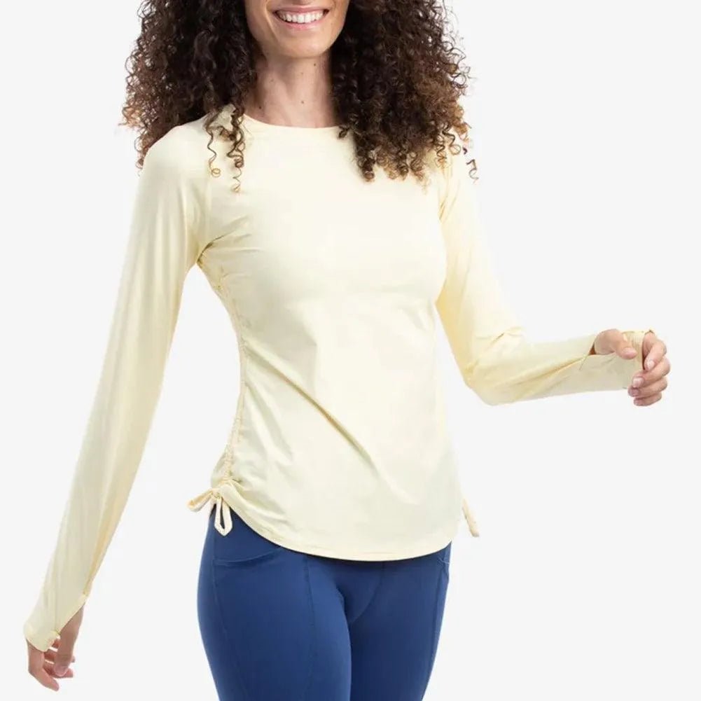 Women's Drawstring Long Sleeve Tennis CrewTienda Tennis