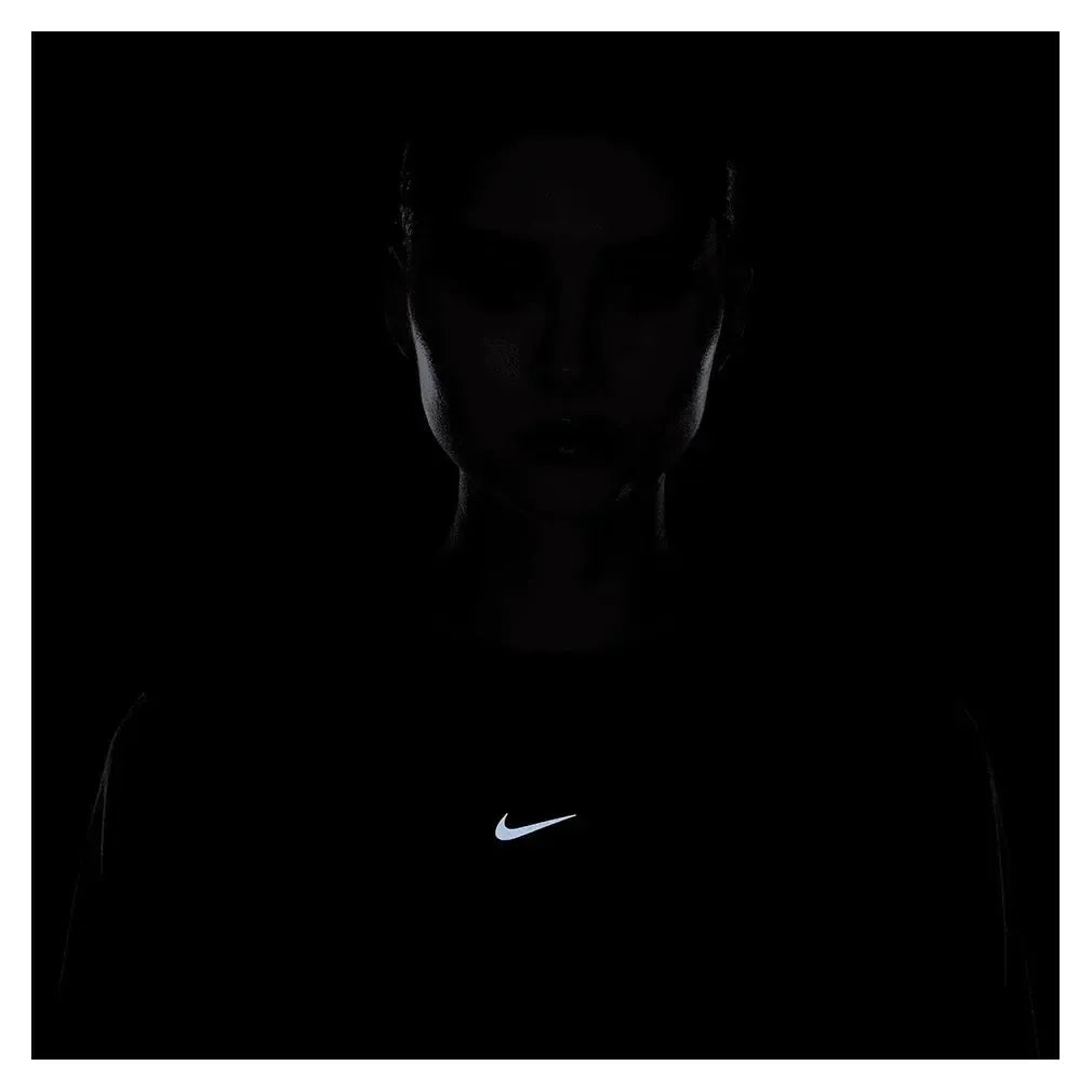 Women's Dri - Fit One Crew - Neck French Terry Sweatshirt Black and Silver CheckTienda Tennis