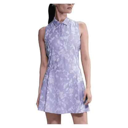 Women's Dri - FIT Victory Sleeveless Print Tennis Polo Lilac Ice and WhiteTienda Tennis