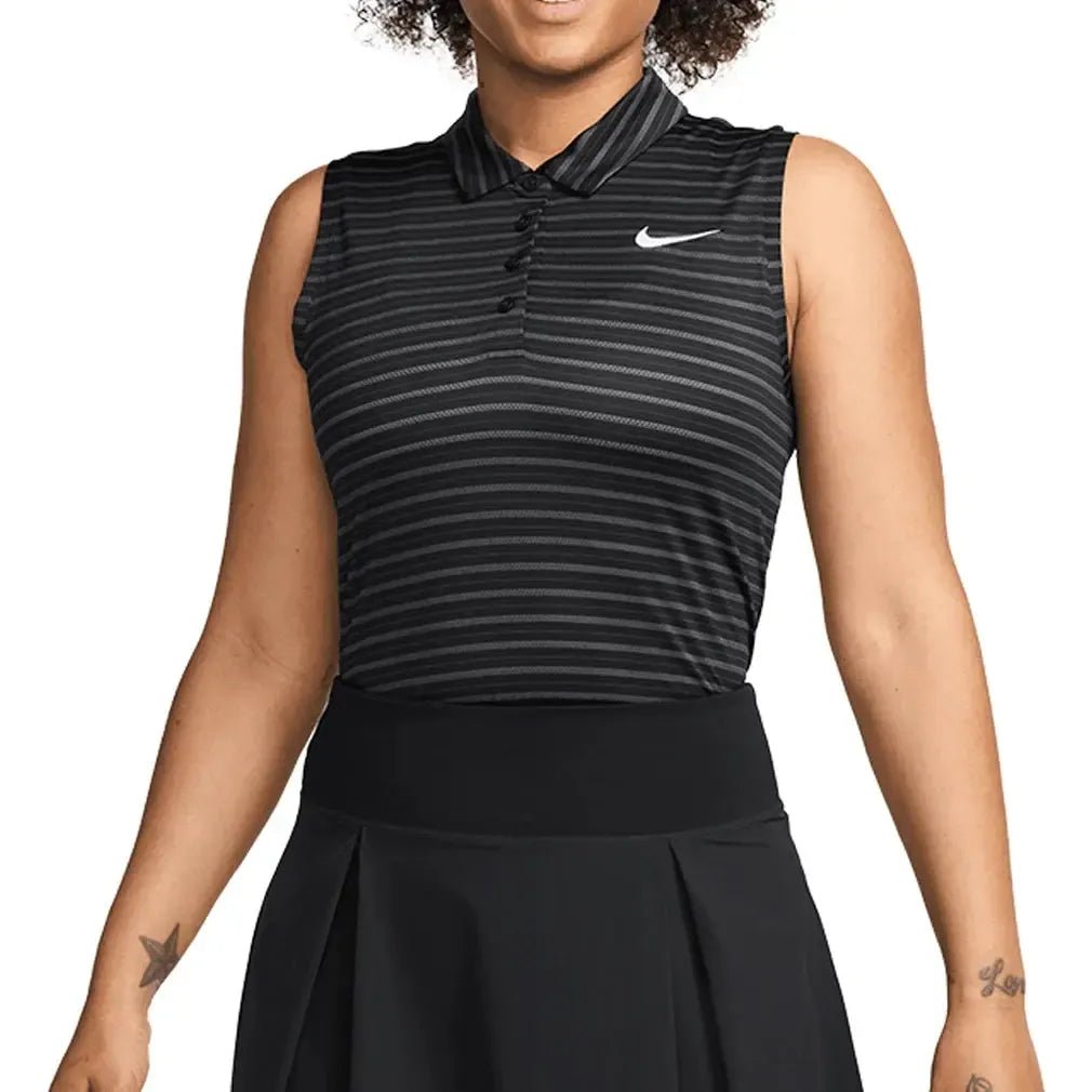 Women's Dri - Fit Victory Sleeveless Striped Tennis PoloTienda Tennis