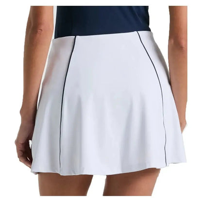 Women's Essentials Colorblock Flounce 15 Inch Tennis Skort Bright WhiteTienda Tennis