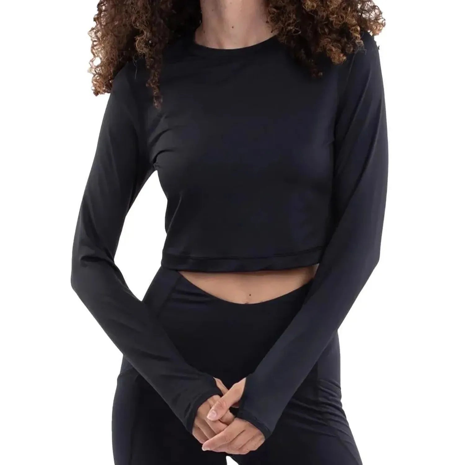 Women's Everyday Long Sleeve Crop Tennis TopTienda Tennis