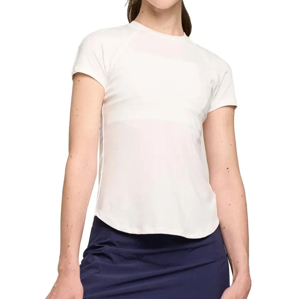 Women's Fitted Raglan Tennis Top WhiteTienda Tennis