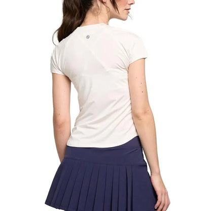 Women's Fitted Raglan Tennis Top WhiteTienda Tennis