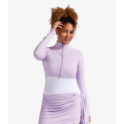 Women's Full Zip Tennis Crop TopTienda Tennis