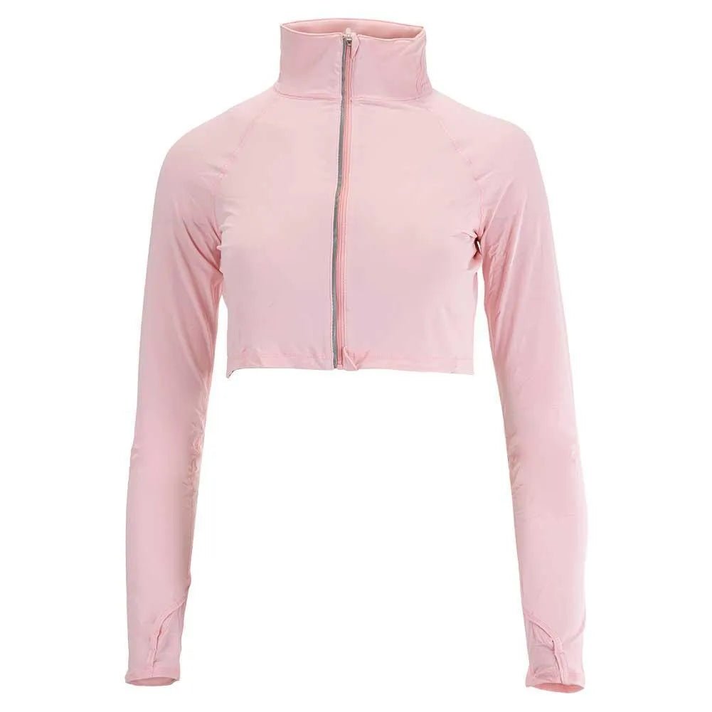 Women's Full Zip Tennis Crop TopTienda Tennis
