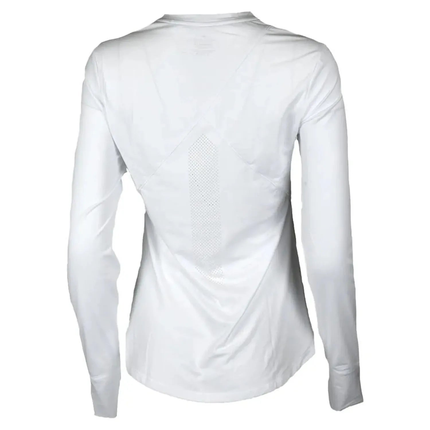 Womens Long Sleeve Performance Top White and BlackTienda Tennis