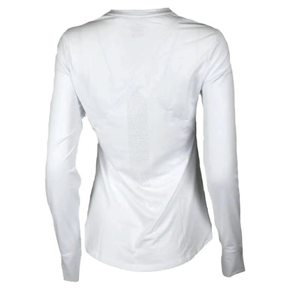 Womens Long Sleeve Performance Top White and BlackTienda Tennis