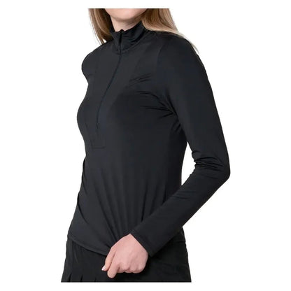 Women's LUV Free Play Zip Long Sleeve Tennis Top BlackTienda Tennis