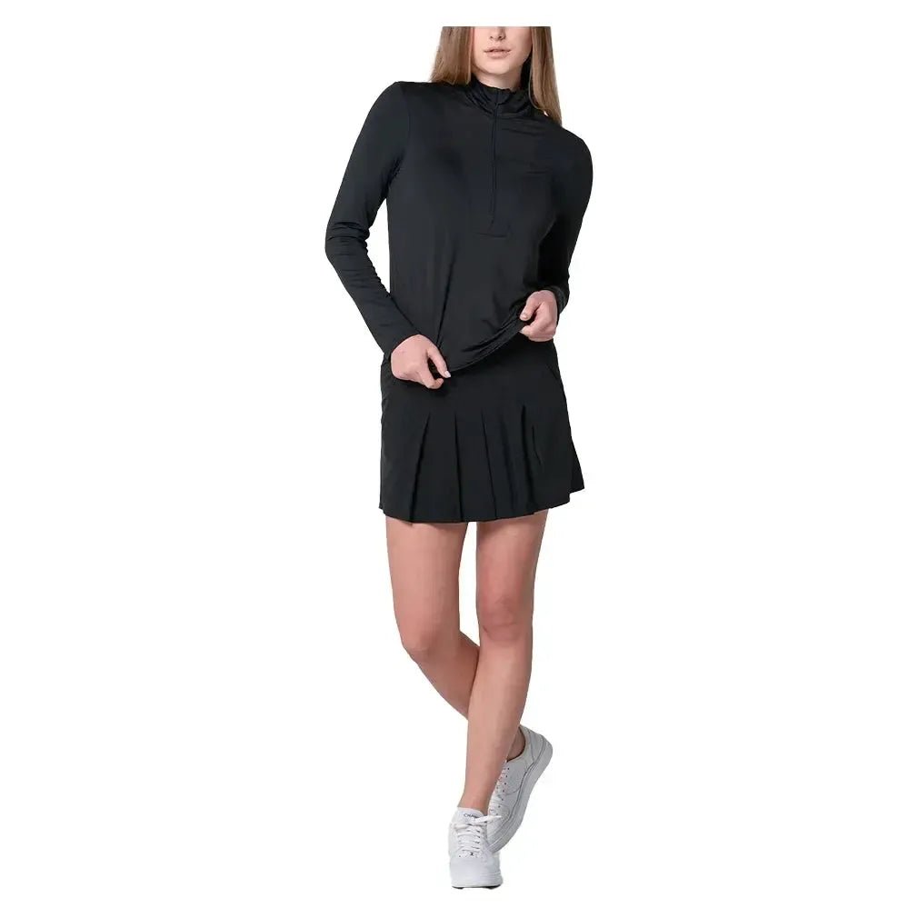 Women's LUV Free Play Zip Long Sleeve Tennis Top BlackTienda Tennis